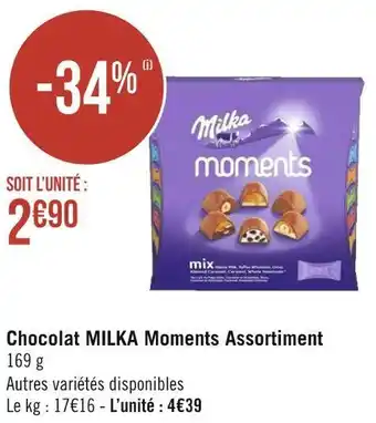 Géant Casino Milka chocolat moments assortiment offre