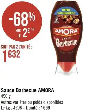 Géant Casino Amora sauce barbecue offre