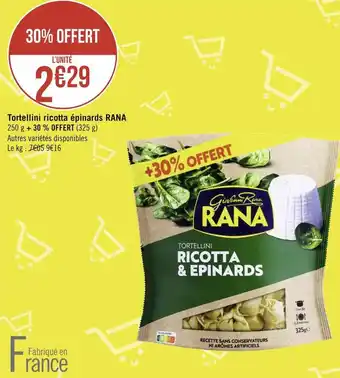Rana tortellini ricotta épinards