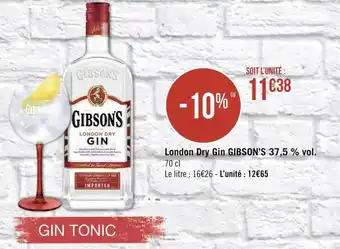 Géant Casino Gibson’s london dry gin 37,5 % vol. offre