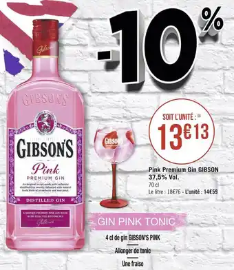 Géant Casino Gibson pink premium gin offre