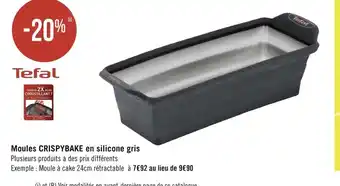 Géant Casino Tefal moules crispybake en silicone gris offre