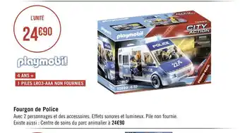 Géant Casino Playmobil fourgon de police offre