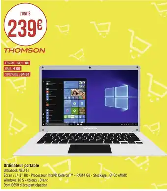 Géant Casino Thomson ordinateur portable offre
