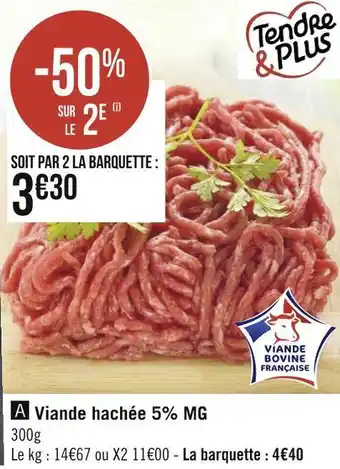 Géant Casino Viande hachée 5% mg offre