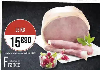 Jambon cuit sans sel nitrité