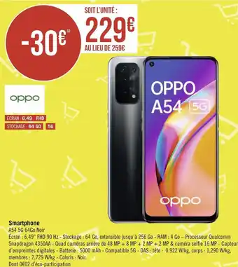 Géant Casino Oppo smartphone offre