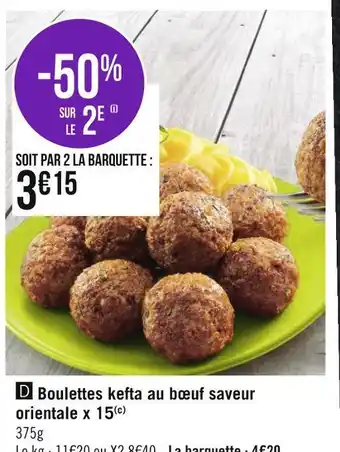 Géant Casino Boulettes kefta au bœuf saveur orientale x 15 offre