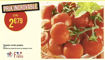 Géant Casino Tomate ronde grappe offre