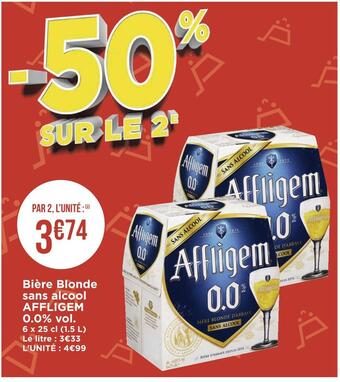 Géant Casino Affligem bière blonde sans alcool 0.0% vol. offre