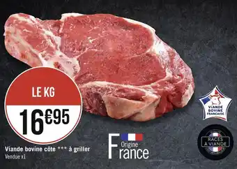 Géant Casino Viande bovine côte à griller offre