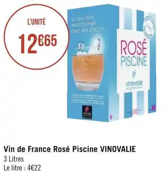 Géant Casino Vinovalie vin de france rosé piscine offre
