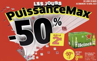 Géant Casino Heineken bière blonde 5% vol. offre