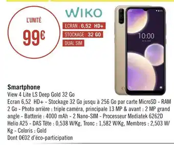 Géant Casino Wiko smartphone offre