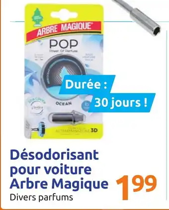 Action Désodorisant pour voiture Arbre Magique offre