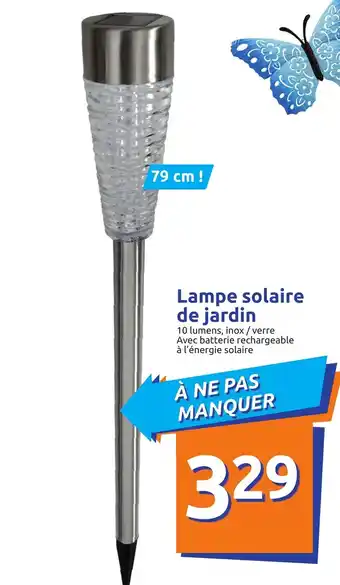 Action Lampe solaire de jardin offre