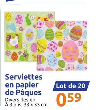 Action Serviettes en papier de Pâques offre
