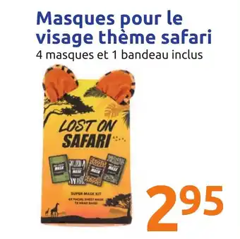 Action Masques pour le visage thème safari offre