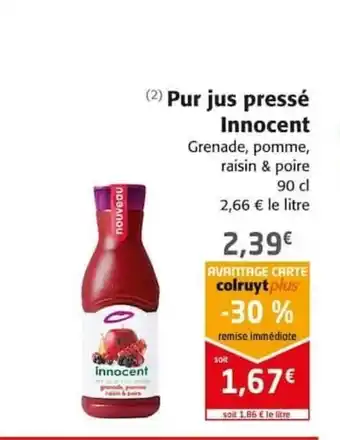 Colruyt Pur jus pressé Innocent offre