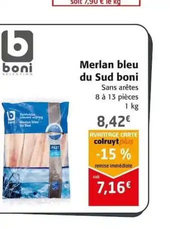 Colruyt Merlan bleu du Sud boni offre