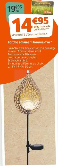 Torche solaire âflamme d'orâ