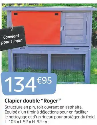 Jardiland Roger clapier double offre