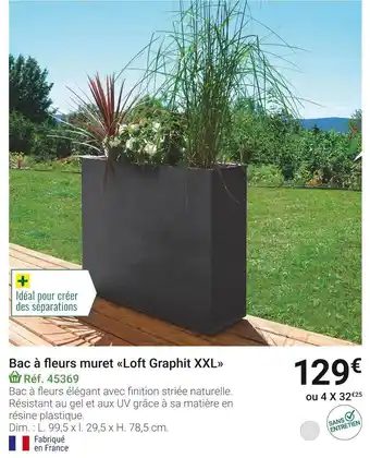 Gamm vert Bac à fleurs muret mega ceramics offre