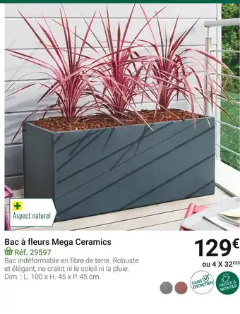 Gamm vert Bac à fleurs mega ceramics offre