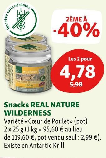 Maxi Zoo Wilderness snacks real nature offre