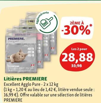 Maxi Zoo Premiere litières offre