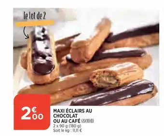 Bi1 Maxi éclairs au chocolat ou au café offre