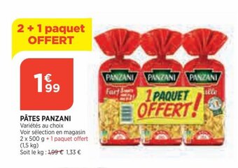 Bi1 Pâtes panzani offre