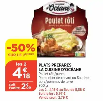 Bi1 Plats preparés la cuisine d'océane offre