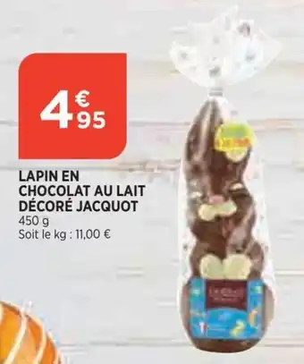Bi1 Lapin en chocolat au lait décoré jacquot offre