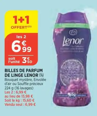 Bi1 Billes de parfum de linge lenor offre