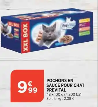 Bi1 Pochons en sauce pour chat prevital offre