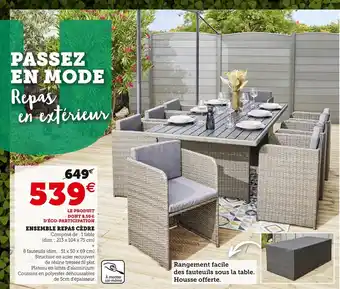 U Express Ensemble repas cèdre offre