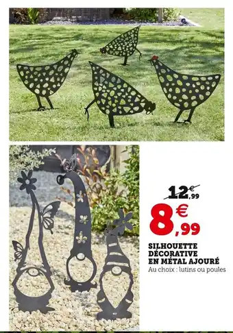 Silhouette décorative en metal ajouré
