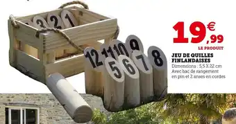 U Express Jeu de quilles finlandaises offre