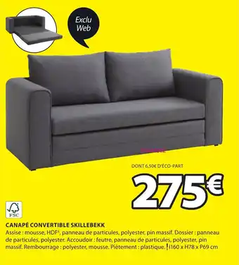 JYSK Canapé convertible skillebekk offre