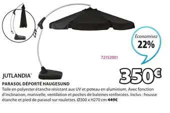 JYSK Parasol déporté haugesund offre