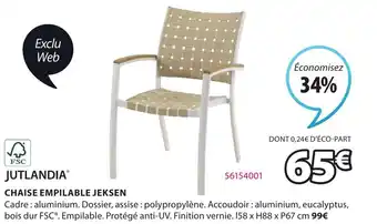 JYSK Chaise empilable jeksen offre