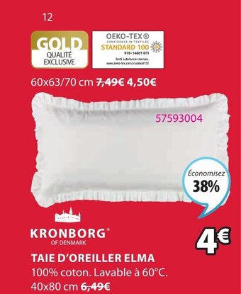 JYSK Taie d'oreiller elma offre
