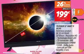 Téléviseur 32" smart tv eklyps