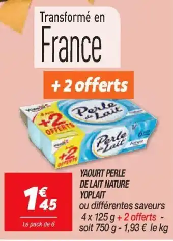 Netto Yaourt perle de lait nature yoplait offre
