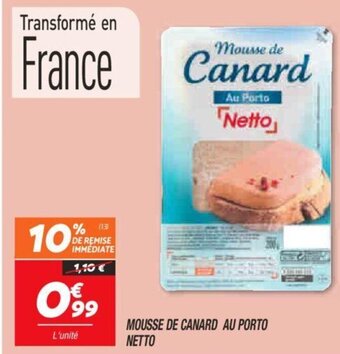 Netto Mousse de canard au porto netto offre