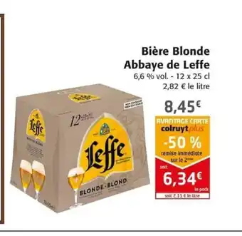 Colruyt Bière Blonde Abbaye de leffe offre