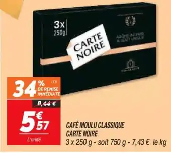 Café moulu classique carte noire