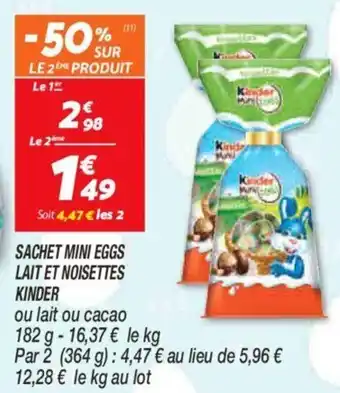 Netto Sachet mini eggs lait et noisettes kinder offre