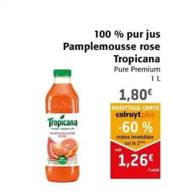 Colruyt 100% pur jus Pamplemousse rose offre
